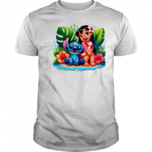 Lilo Stitch Summer Vibes Watercolor Splash shirt
