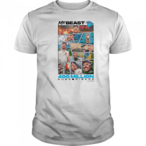Mr Beast 400 Million Subscribers shirt
