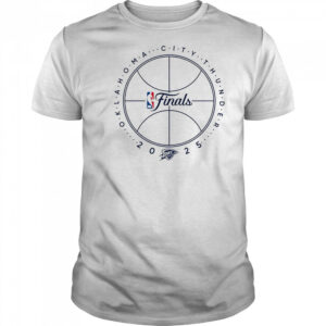 OKC THUNDER 2025 NBA FINALS BASKETBALL OUTLINE T-SHIRT