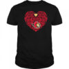Ottawa Senators Floral Pattern Heart logo shirt