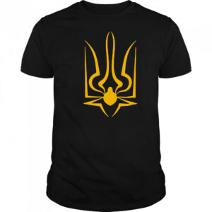 The coat of arms of Ukraine spiderweb T shirt