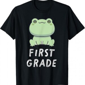 1st Grade Frog Back To School Student Teacher T-Shirt