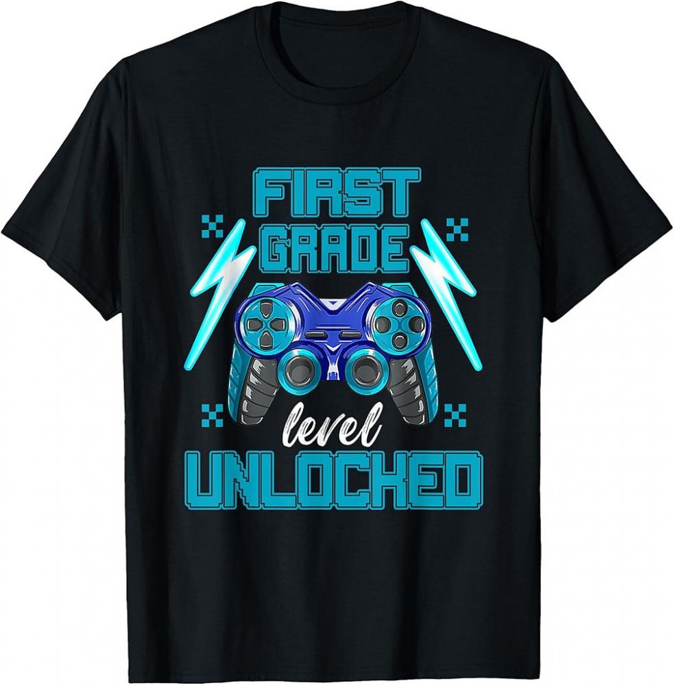 1st Grade Level Unlocked Video Game Back to School Boys T-Shirt 1st Grade Level Unlocked Video Game Back to School Boys T-Shirt