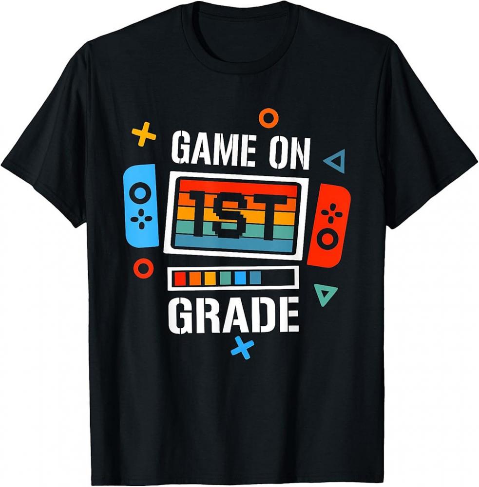 Back To School Game On 1st Grade Funny Gamer Kids Boys T-Shirt Back To School Game On 1st Grade Funny Gamer Kids Boys T-Shirt