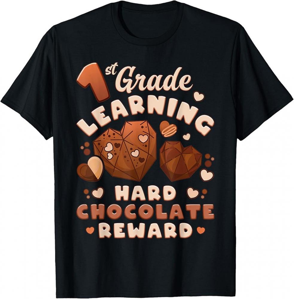 Back To School, Girl 1st Grade, choco candies, First Grade T-Shirt Back To School, Girl 1st Grade, choco candies, First Grade T-Shirt