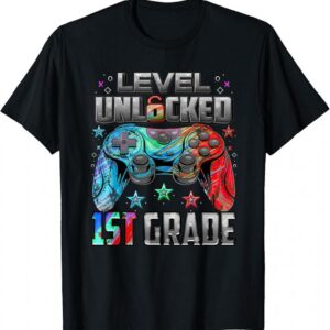 First Day Of 1st Grade Level Unlocked Game Back To School T-Shirts