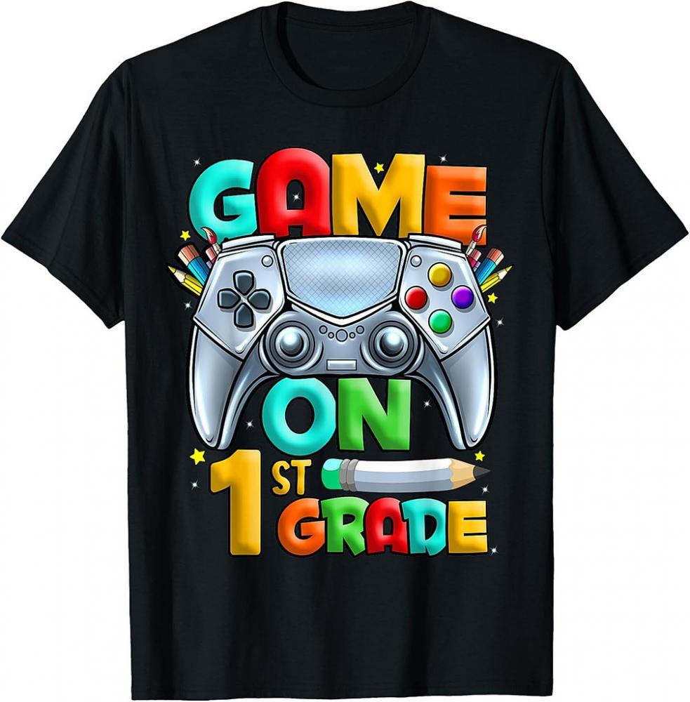 Game On 1st Grade Back To School 1st Grade Level Unlocked T-Shirt Game On 1st Grade Back To School 1st Grade Level Unlocked T-Shirt
