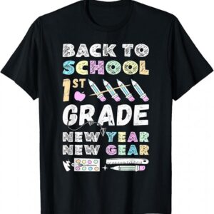 Girl 1st Grade, Back To School, 1st Grade School Supplies T-Shirt
