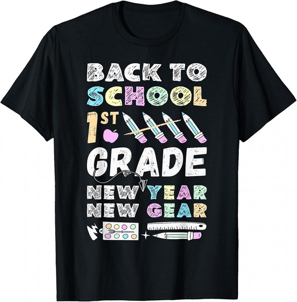 Girl 1st Grade, Back To School, 1st Grade School Supplies T-Shirt Girl 1st Grade, Back To School, 1st Grade School Supplies T-Shirt
