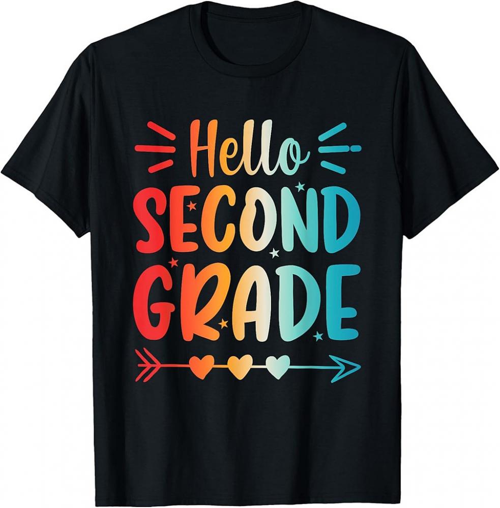 Hello 2nd Grade Back To School Second Grade Teacher Student T-Shirt
