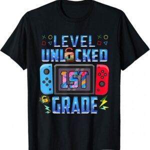 Level 1st Grade Unlocked Back To School First Day Boys Girls T-Shirts