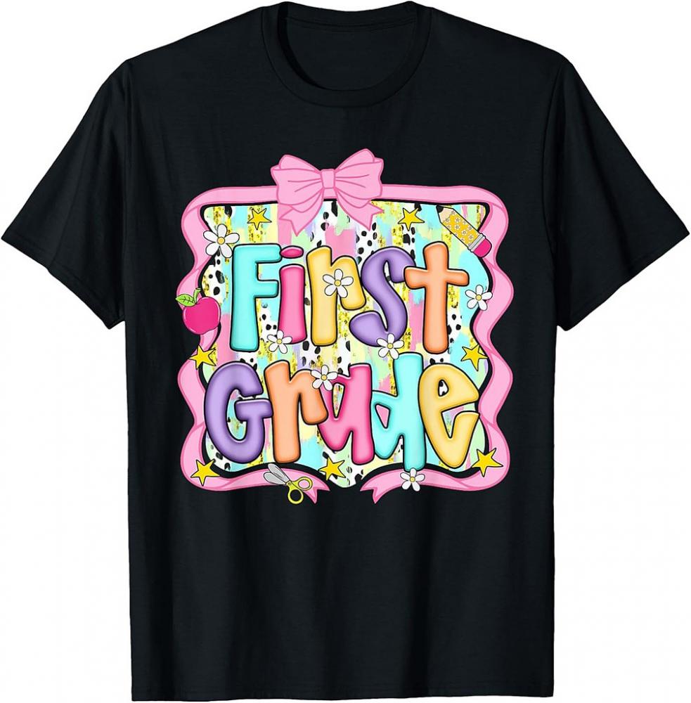 Preppy First Grade Back To School 1st Grade Teacher Girl Boy T-Shirt Preppy First Grade Back To School 1st Grade Teacher Girl Boy T-Shirt