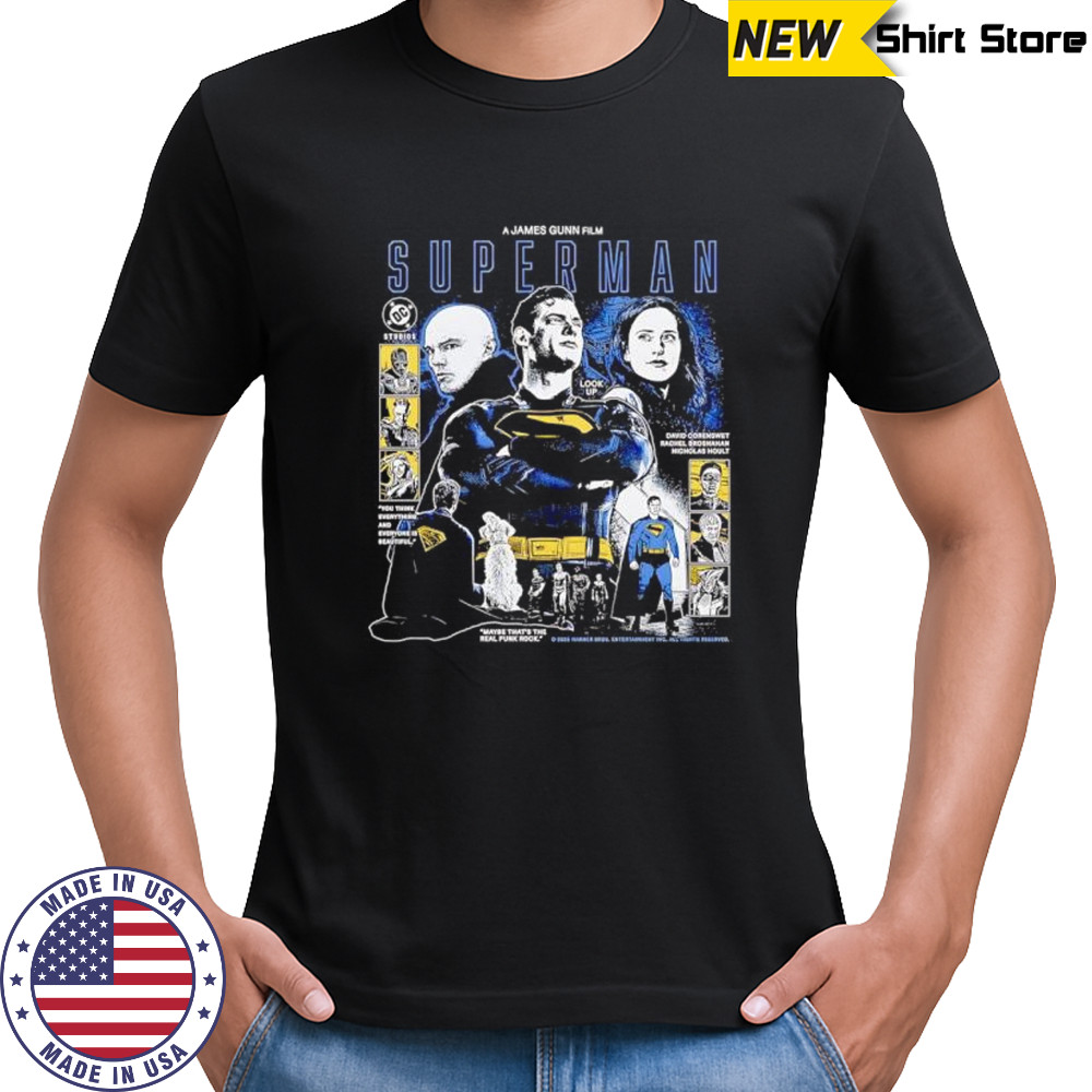 A James Gunn Film Superman 2025 graphic retro shirt