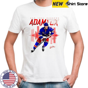 Adam Fox New York Rangers skyline signature shirt