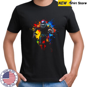 American Football Player Art Tee – Vintage Sports Fan Shirt