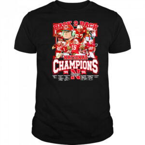 Back 2 back National Champions 94-95 Nebraska Huskers shirt
