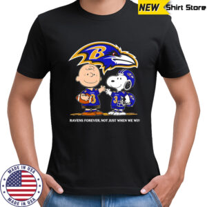 Baltimore Ravens Charlie Brown Snoopy Ravens Forever Not Just When We Win shirt