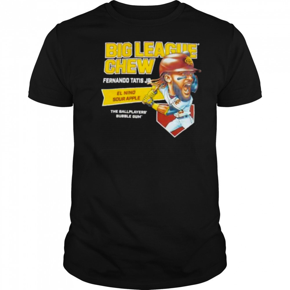 Big League Chew Fernando Tatis Jr El Nino Sour Apple The Ballplayers Bubble Gum Shirt