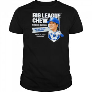 Big League Chew Shohei Ohtani Two way Tangy Blueberry The Ballplayers Bubble Gum shirt