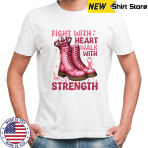 Breast Cancer Boots Pink Ribbon October Awareness Month Walk Pullover Shirt
