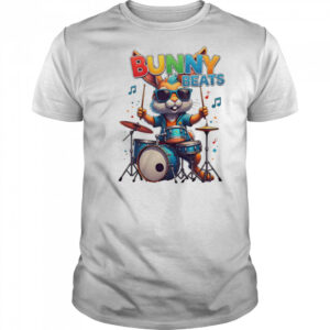 Bunny Beats play drums music cute shirt