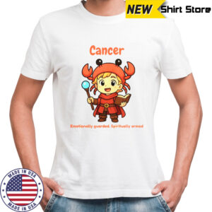 Cancer The Wizard Emotionally Guarded Spiritually Armed T-Shirt