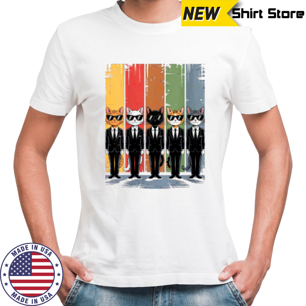 Cats Parody Cat Lineup Cat Lover Vintage Feline Humor Shirt
