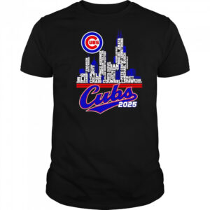 Chicago Cubs 2025 skyline name shirt