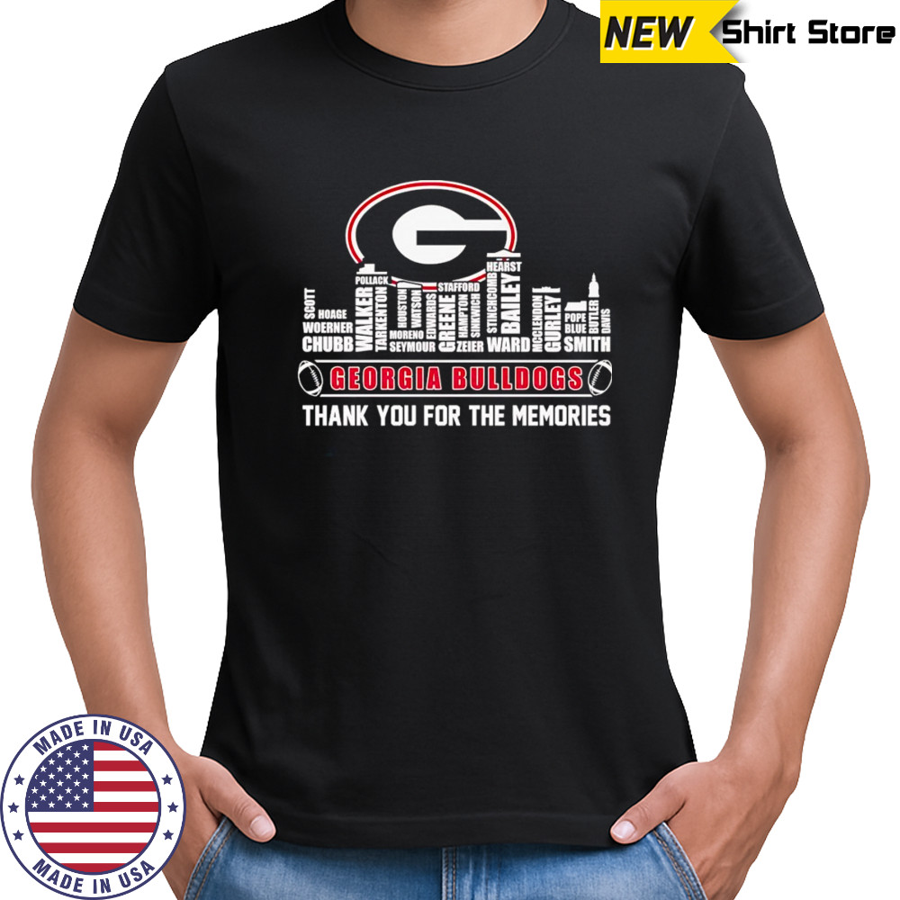City skyline Georgia Bulldogs thank you for the memories shirt