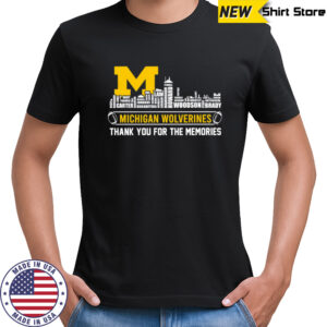 City skyline Michigan Wolverines thank you for the memories shirt