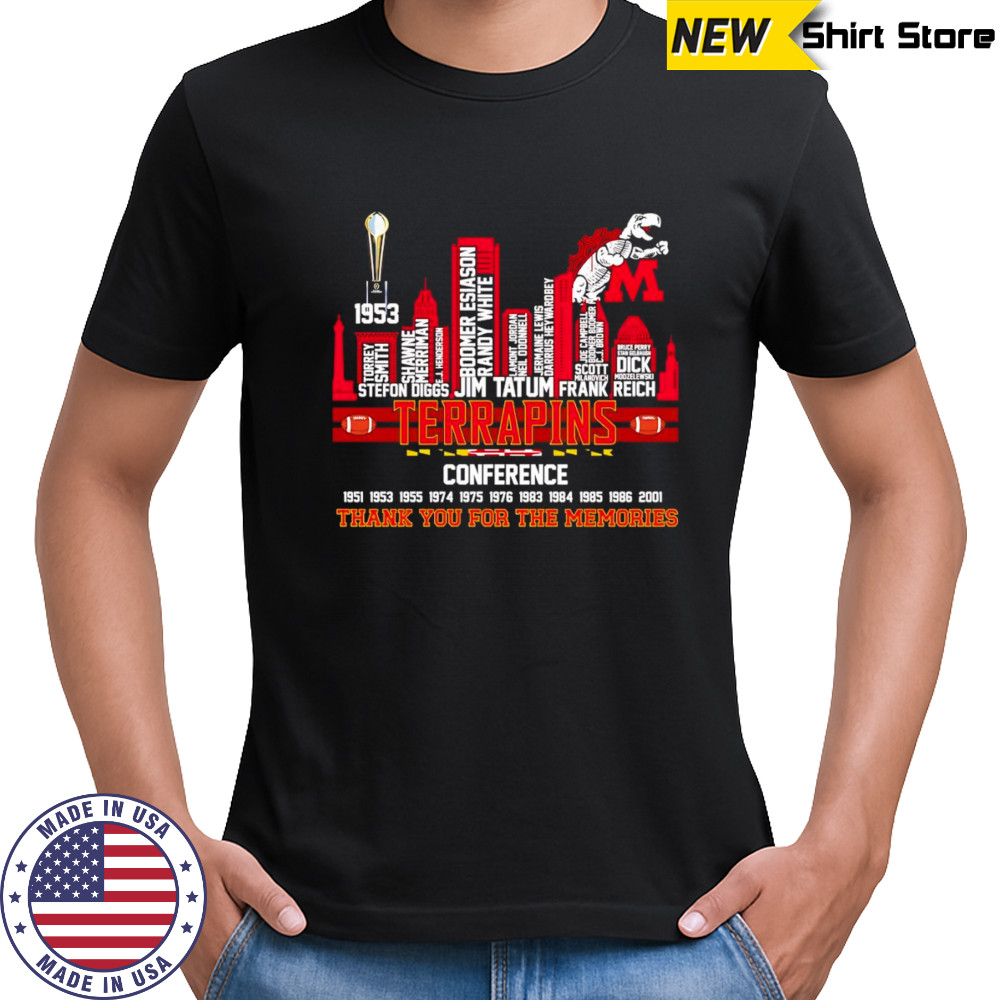 City skyline Terrapins Conference thank you for the memories shirt