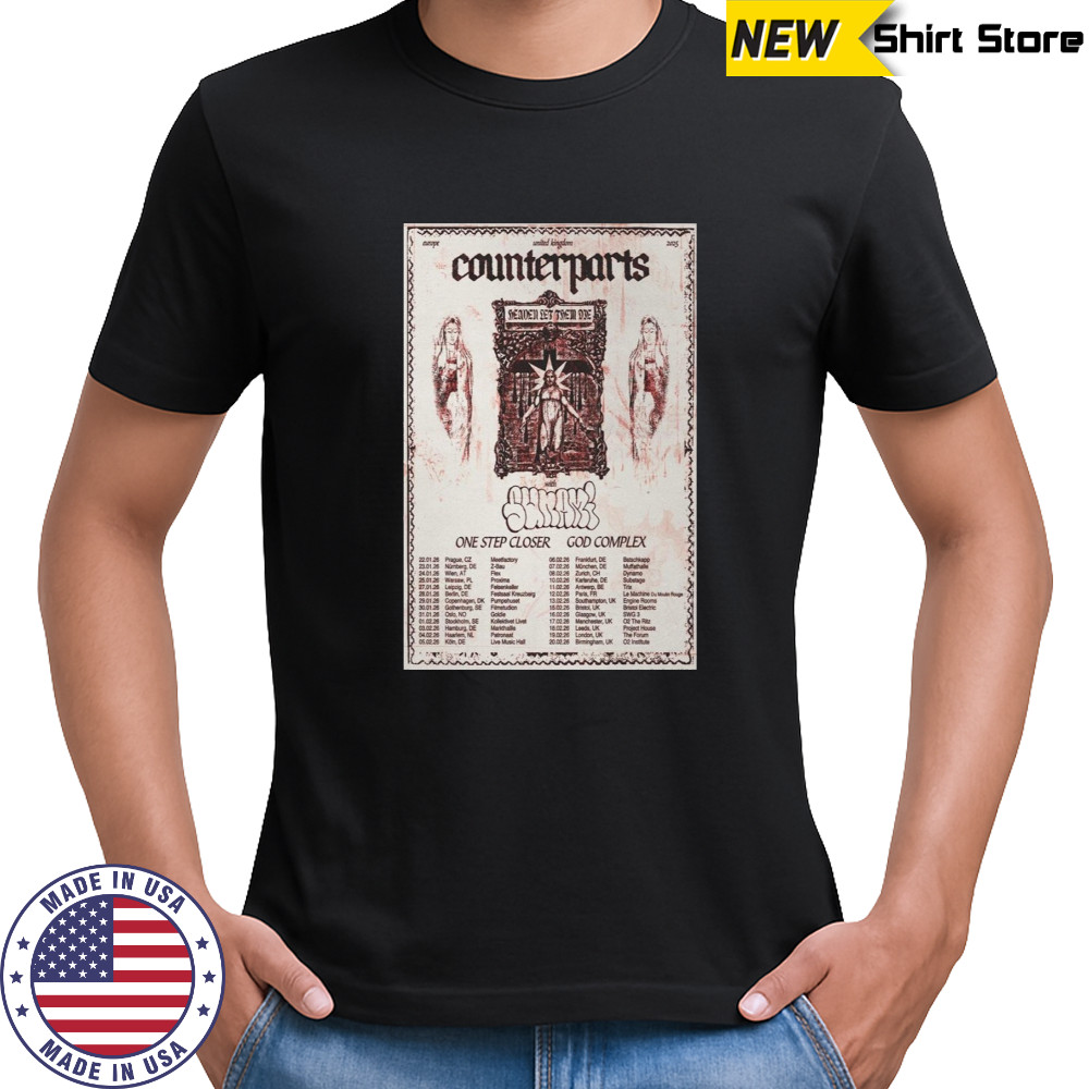 Counterparts UK & EU Tour 2025 Poster Shirt