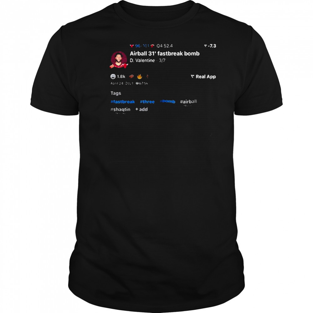 Denzel Valentine Airball 31 Fastbreak Bomb Shirt