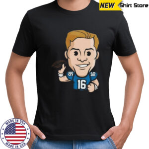Detroit Lions Jared Goff Emoji Washed Oversized Vintage Men’s Shirt