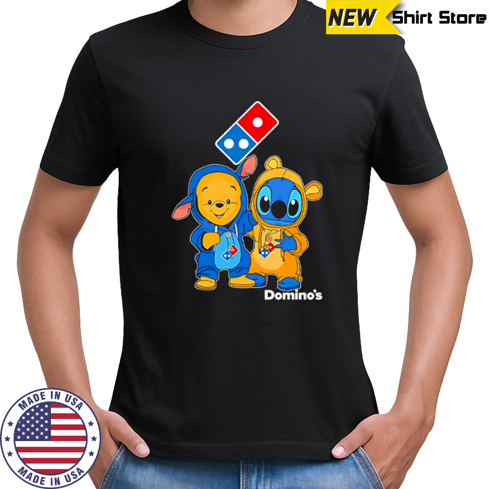 Domino’s pizza pooh and stitch friends shirt