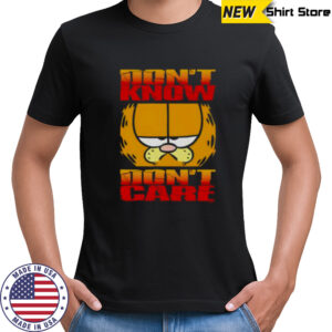 Don’t know don’t care orange cat shirt