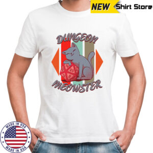 Dungeon Meowster board game dice cat T Shirt