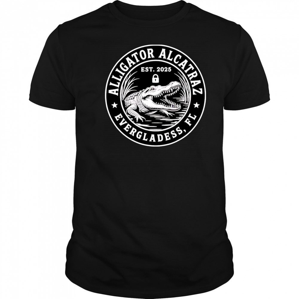 Funny Alligator Alcatraz Florida Everglades Est 2025 shirt