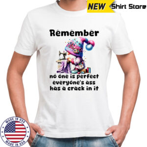 Gnome remember no one is perfect everyone’s ass has a crack in it shirt
