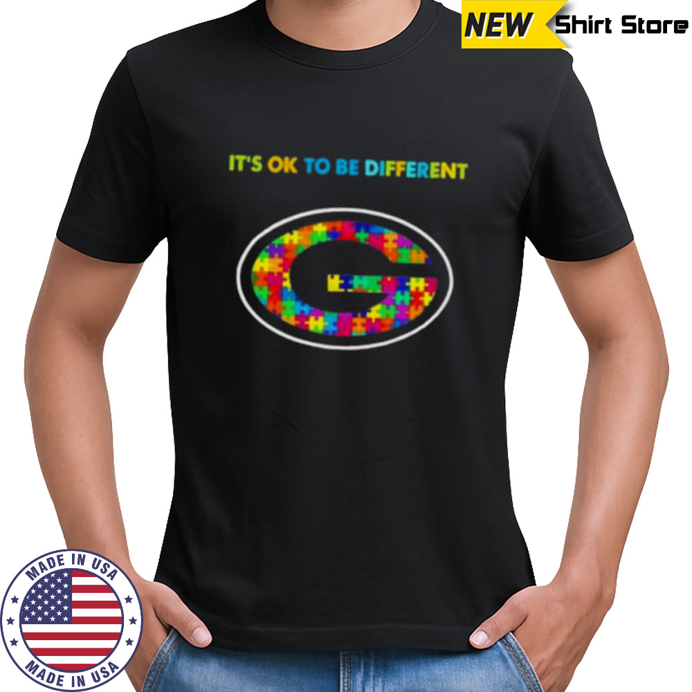 Green Bay Packers x Autism awareness it’s ok to be different Shirt