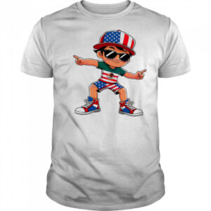 Half Mexican Half American Kid Pride Cartoon shirt