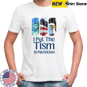 I Put The Tism In Patriotism Retro Autism Support USA Shirt