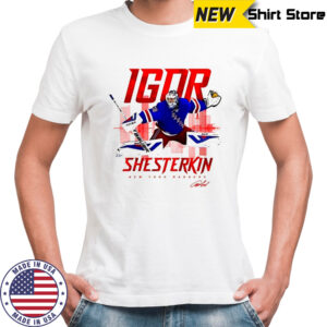 Igor Shesterkin New York Rangers skyline signature shirt