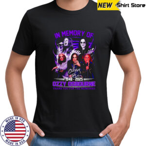 In memory of 1948 2025 Ozzy Osbourne thank you for the memories shirt
