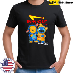 Innout burger pooh and stitch friends shirt