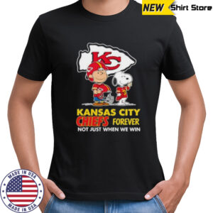 Kansas City Chiefs Charlie Brown Snoopy Chiefs Forever Not Just When We Win shirt