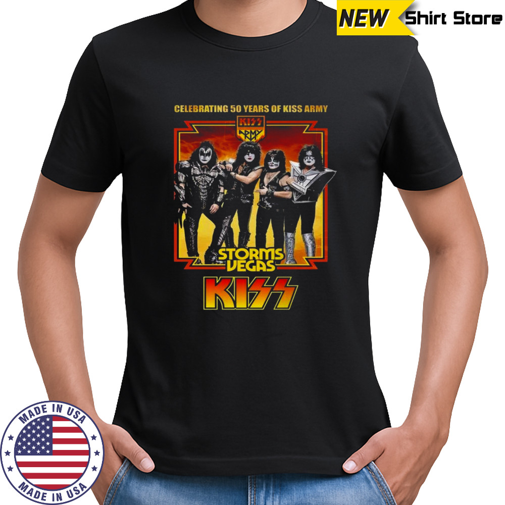 KISS Celebrating 50 Years Of Kiss Army Storms Vegas Shirt