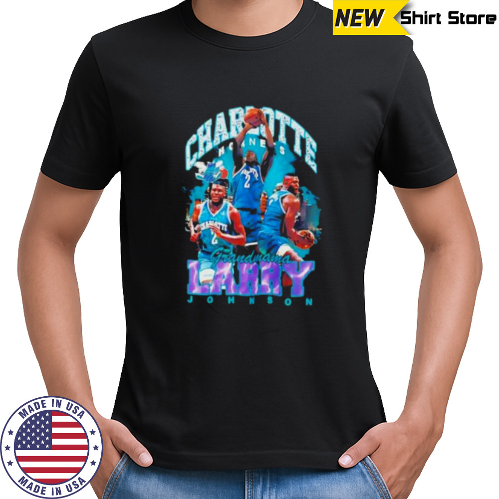 Larry Johnson Charlotte Hornets Grandmama Graphic T Shirt