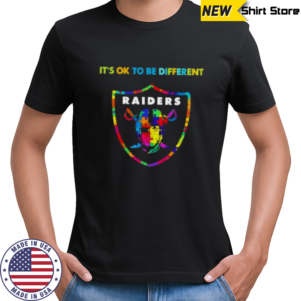 Las Vegas Raiders Autism awareness It’s ok to be different Shirt