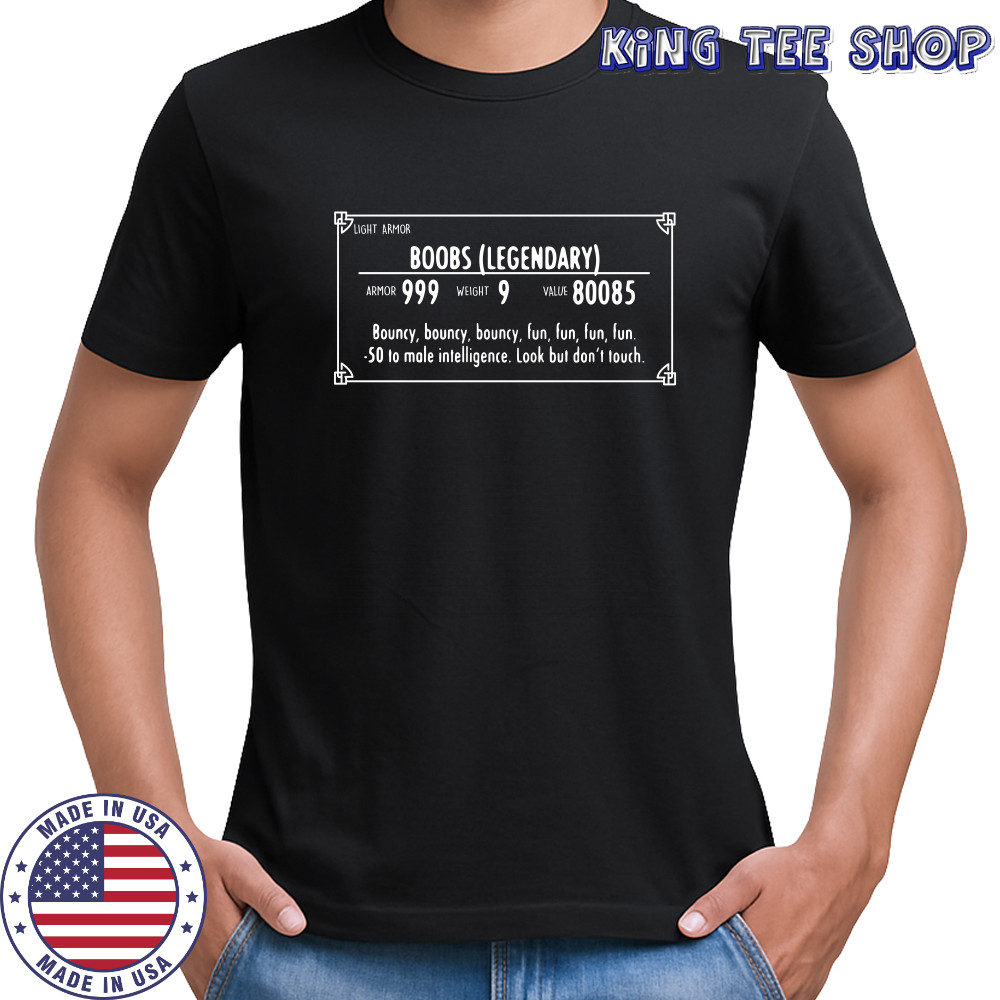 Light armor Boobs legendary armor 999 weight 9 value 80085 shirt